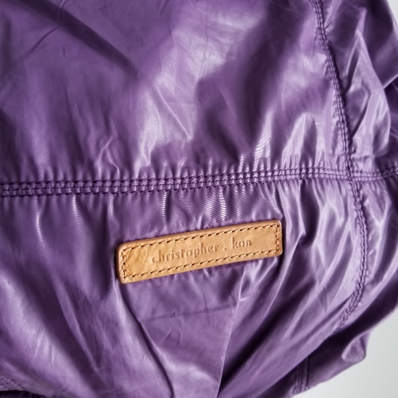 👜CHRISTOPHER KON PURPLE/TAN  HANDBAG - Picture 5 of 8